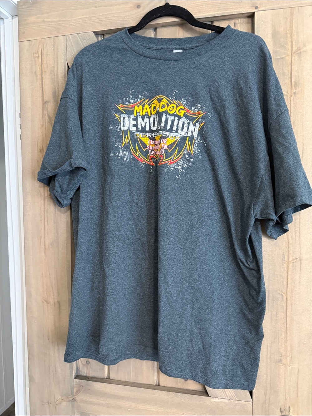 Gildan Charcoal Gray "Maddog Demolition" Graphic Tee